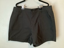 Eddie Bauer Women s Black Ripstop Shorts Size 16