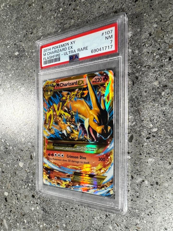 Pokemon TCG Cards M Charizard EX 107/106 Flashfire Secret Rare PSA 7 NM - Image 4 of 4