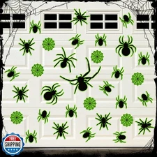 Kanayu 32 Pcs Halloween Garage Door Decorations Magnets Glow in the Dark Blac