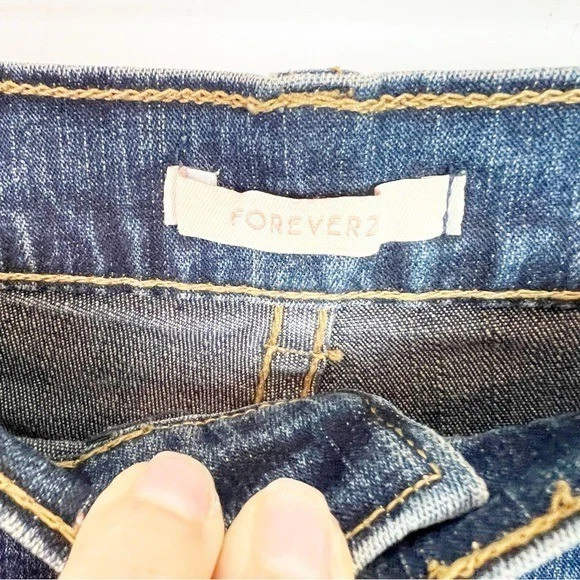 FALDA PENE VAQUERA FOREVER 21 CON ABERTURA FRONTAL RETRO AÑOS 90 Y2K MUJER XS Foto 2 de 4