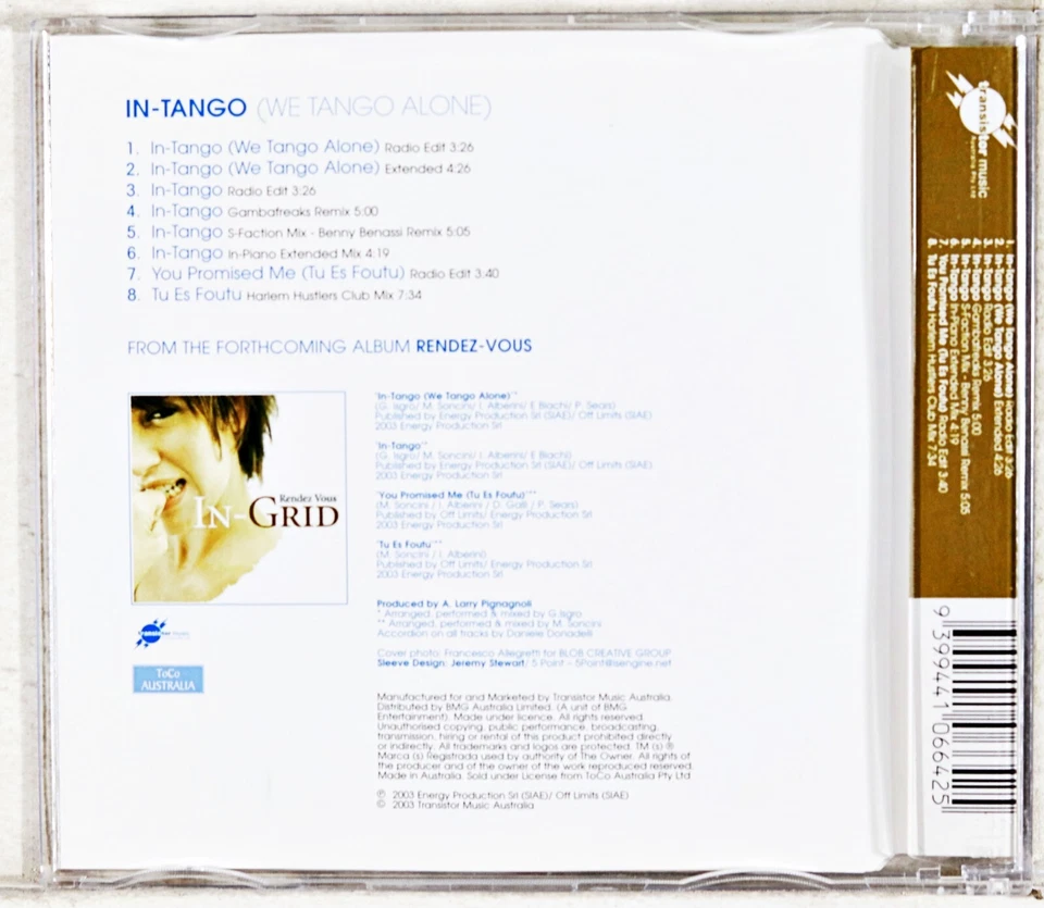In-Grid - In-Tango (We Tango Alone) (CD 2003) Foto 2 de 3