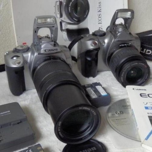 Excellent Canon EOS Digital Camera 13 Megapixels Action Telephoto Lens Set Of 2 - Picture 2 of 10