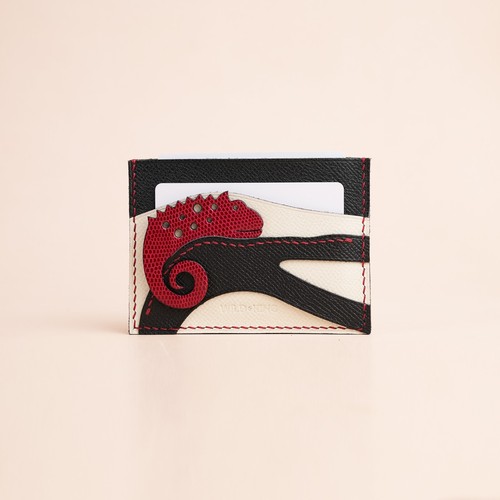 Lizard mix Epsom Leather Card Holder - Gecko Lizard - Picture 8 of 29