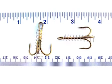 500 Gerry's Tackle 2X Strength Bronze Dough Bait Treble Fish Hooks Size 1