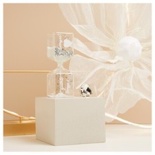 Clessidra piccola bianca 3,8x3,8x11,7 cm Claraluna 2025 bomboniera idea regalo m