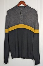 American Eagle Sweater Mens Medium Seriously Soft 1/4 Button Pullover Mock Neck