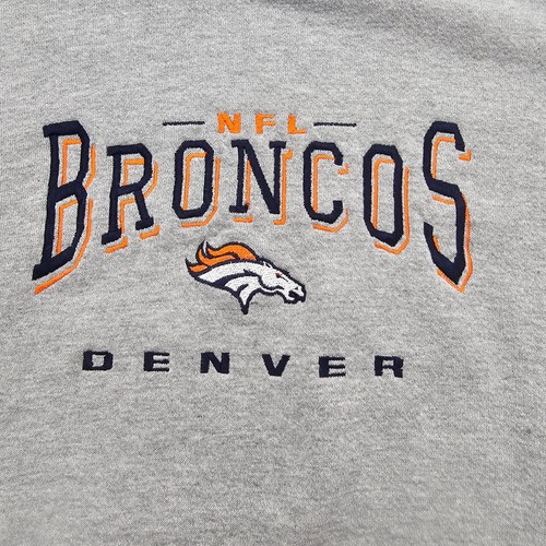Vintage Denver Broncos Sweatshirt Mens XL NFL embordered Football By Lee Sport - Picture 6 of 13