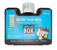 Safer Lock Box Keep Your Medications Safe w/4 Digit Combination Locking Cap NEW