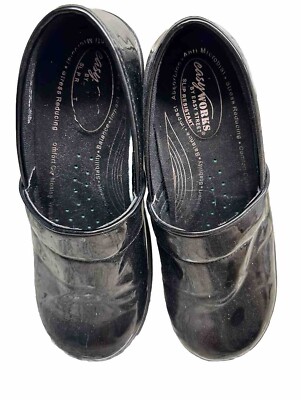 Easy Works By Easy Street Women s Shoes Black Arch Support Slip Resistant 9.5M