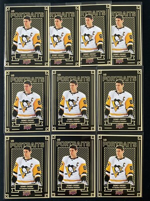 Lot of (10) Sidney Crosby 2021-22 Upper Deck UD Portraits Insert Cards #P-14
