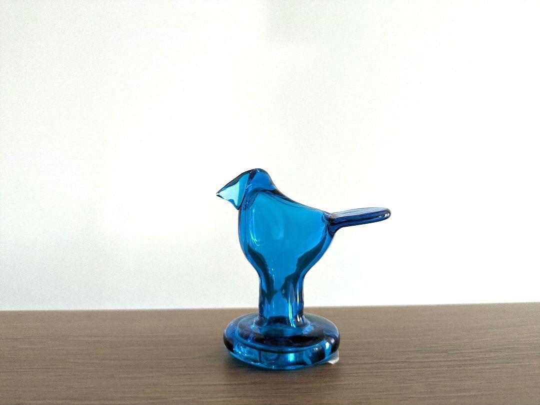 Iittala Birds Toikka Mini Sieppo Turquoise Sky Blue Glass
