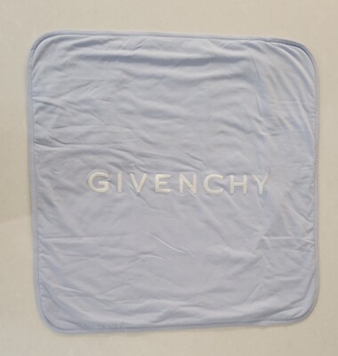 NWT NEW Givenchy baby boys blue and white logo cotton blanket H90180 eBay