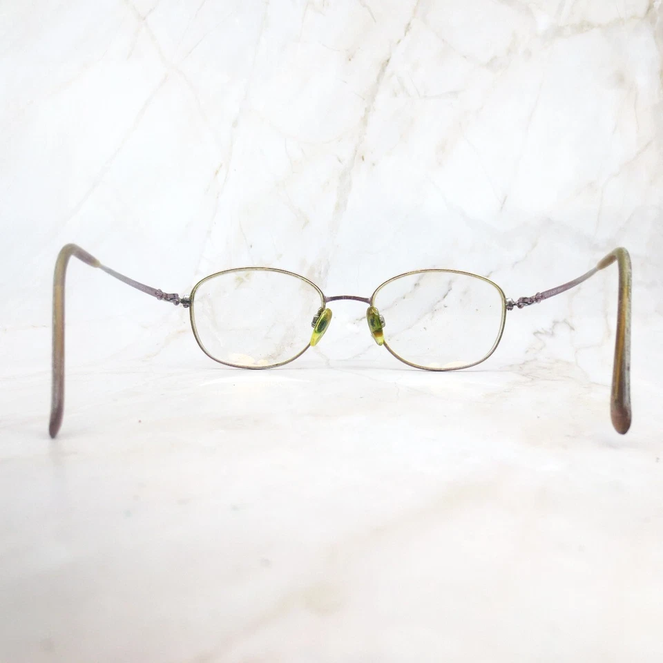 Marco de gafas Elle para mujer de metal dorado rosa borde completo forma ovalada 52-18-135 Foto 4 de 4