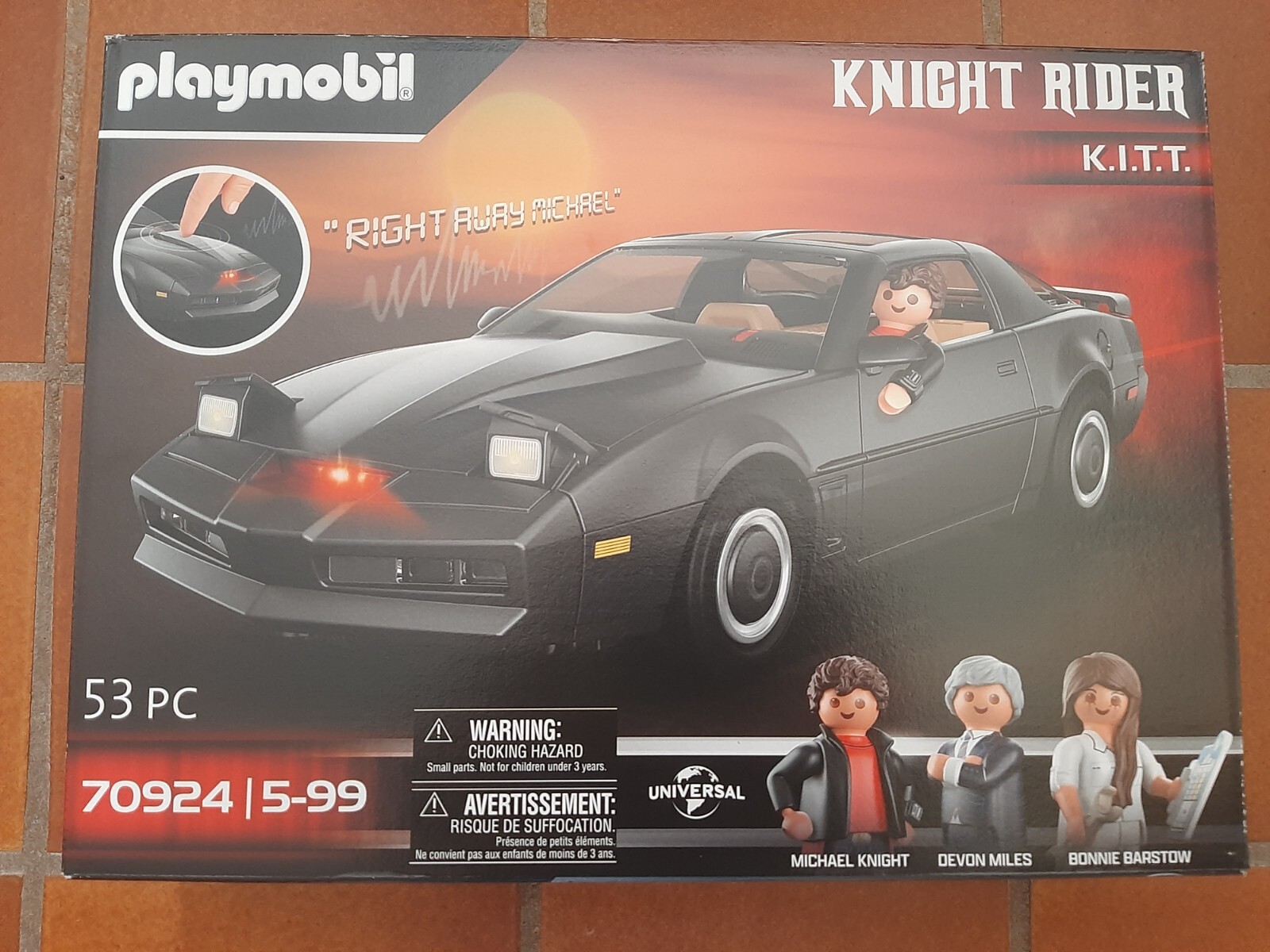 Voiture K2000 Playmobil 70924 Knight Rider K.I.T.T. avec Figurines et Gadgets
