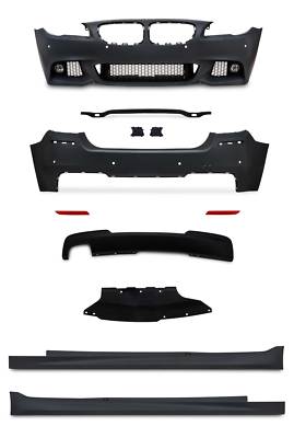 Front rear bumper side sills grid + NSW spoiler sport for BMW F10