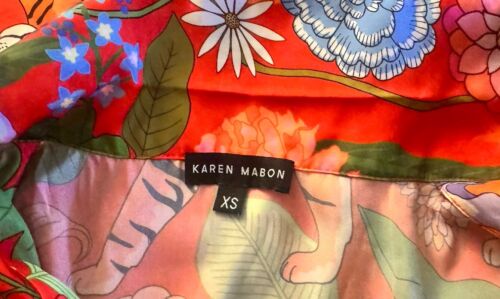 New Karen Mabon Tiger Bouquet Satin Pyjama Set Sz XS - Picture 7 of 15