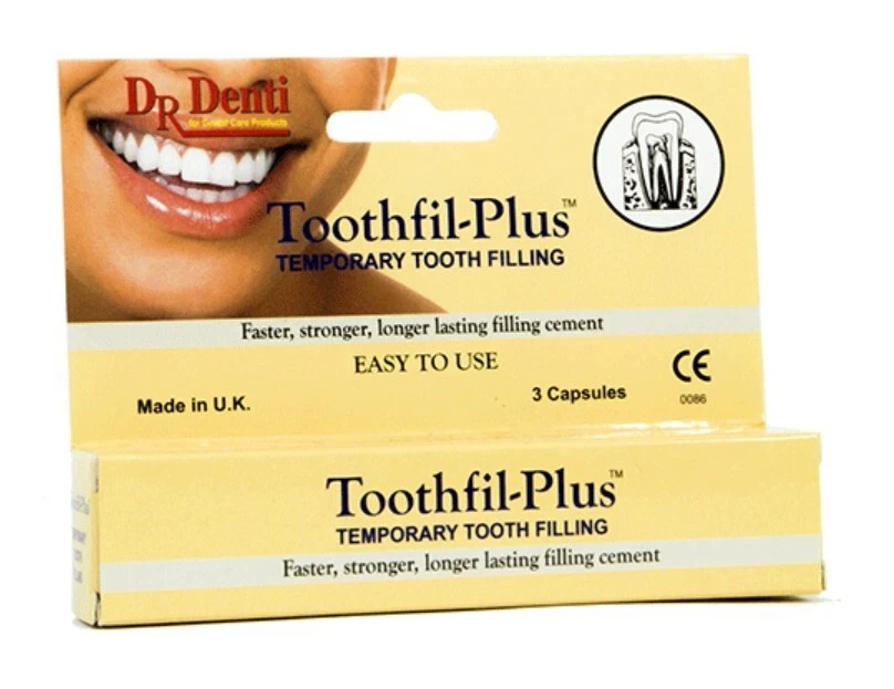 DR DENTI/GAP RESEARCH DR DENTI Toothfil Plus (Strong temporary dental filling 3 capsules pk) Home use