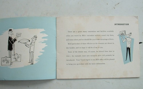 VINTAGE BRITISH AIRLINE / AVIATION BROCHURES LEAFLETS TICKETS BRITISH AW BEA etc - Picture 64 of 161