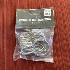 12-Pk Ring Shower Curtain Zinc Plated Steel 1-3/8" Dia. 11500