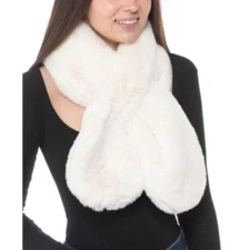 INC International Concepts Faux Fur Pull-Through Scarf