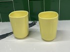 Vintage 90’s Ceramic Yellow Bathroom Tumblers