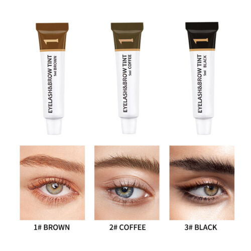 Eyelash & Eyebrow Dye Tint Kit Waterproof Long Lasting Permanent Color Gel US - Picture 14 of 19