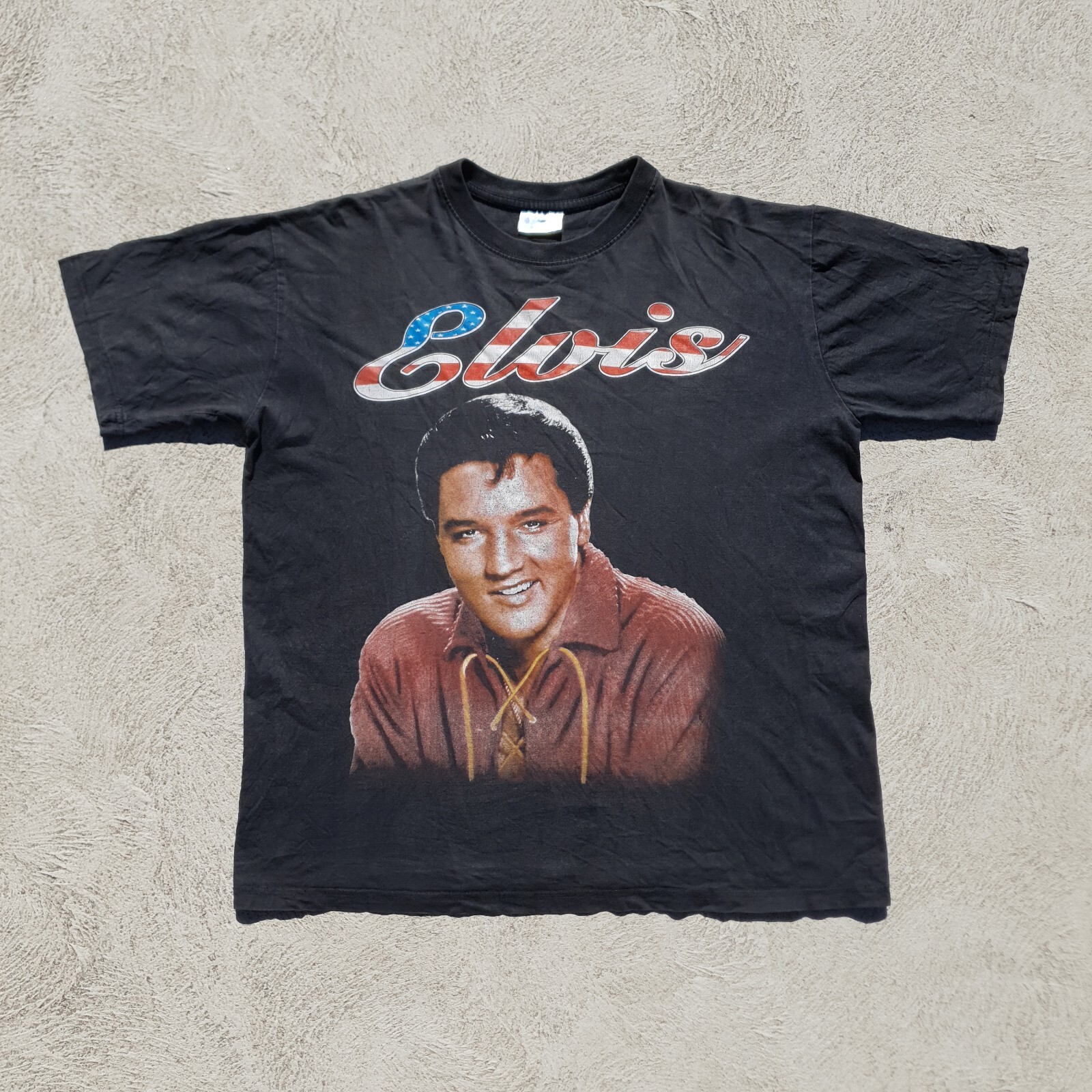 Vintage 1990s Elvis Presley Black Band Tee Shirt Mens L Rock Music USA