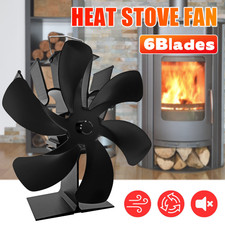 Workzone 2 Blade Heat Powered Wood Burning Log Fire Burner Stove Fan for  sale online | eBay