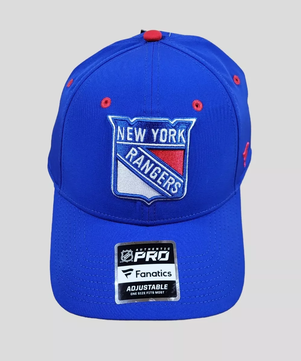 NEW YORK RANGERS Hat Hockey NHL Adjustable FANATICS Adult Blue One Size