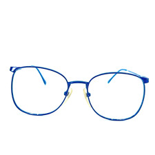Vintage Headhugger F#18 Eyeglasses Blue marble Metal Full rim 52-18 135 mm