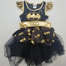Modern Hero DC Batgirl Child Costume Size Small With Gold Belt and Sleeves