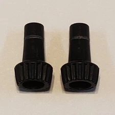 2 BLACK KNOBS FOR TURN KNOB LAMP SOCKET LAMP PART NEW 450JQ