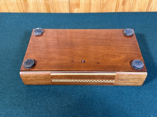 UNIQUE VINTAGE INLAID WOOD CRIBBAGE GAME BUTTON OPEN BOX - Picture 8 of 15