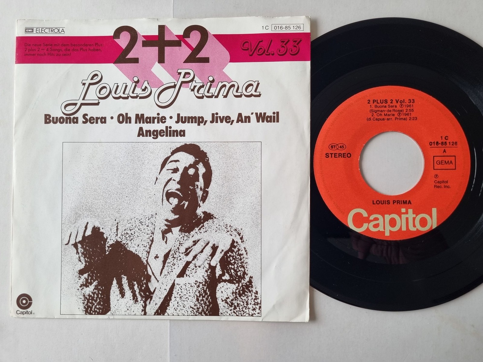 Louis Prima – Buona Sera / Oh Marie / Jump, Jive An' Wail / Angelina 7'' EP