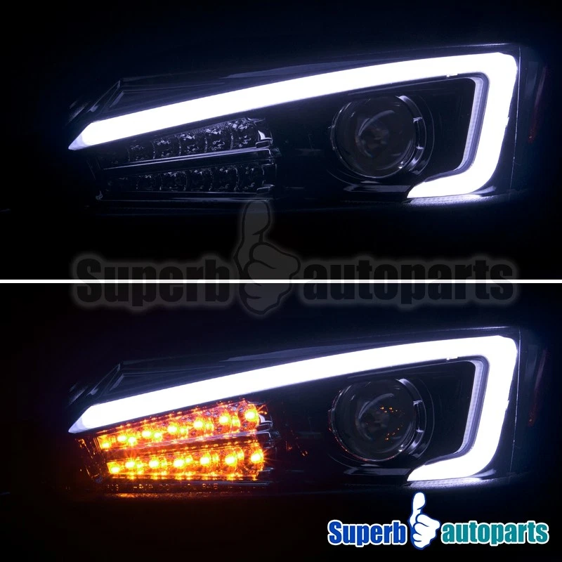 Fits 2011-2013 Scion tC Black Smoke Projector Headlights LED Signal Strip 11-13 Foto 4 de 4