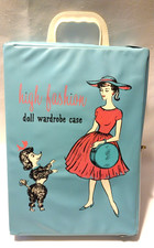 Vintage 1960s Barbie Blue High Fashion Doll Wardrobe Case AB