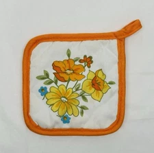 Vintage Cannon Spring Bouquet Wildflower Counter Saver Pot Holder Orange White