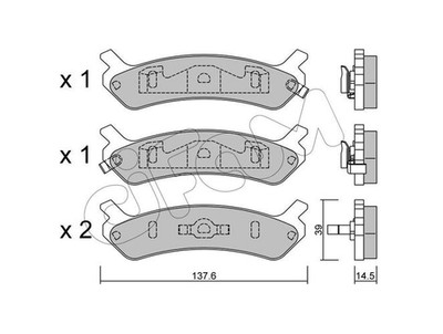 HELLA-PAGID Bremsbelagsatz hinten für Hyundai Sonata 1+2 Bremsbeläge