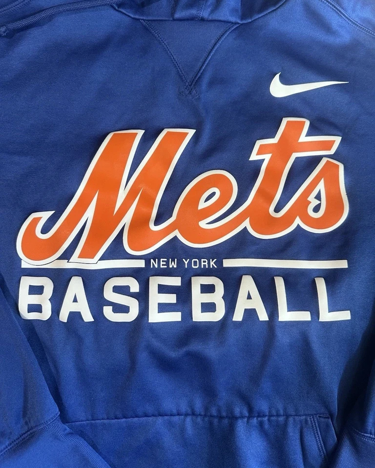 Sudadera con Capucha de los New York Mets para Hombres XL Azul MLB Pullover de Béisbol Nike Dri Fit Sudadera Foto 2 de 4