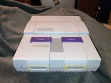 Nintendo SNES Home Console - Gray w/ cables and controllers
