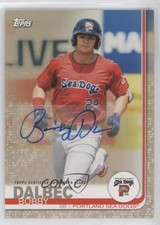 2019 Topps Pro Debut Gold Auto 10/50 Bobby Dalbec #56 Auto 1v3