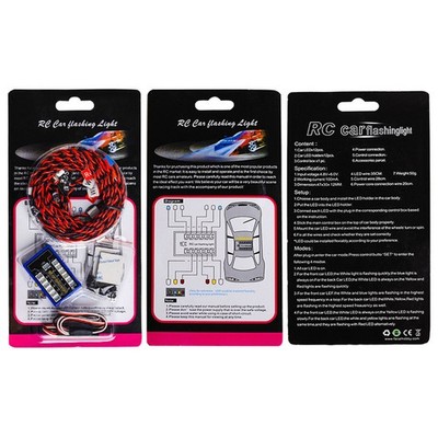 12 Led Light Kit Blinking Headlight System Fits 1:10 Rc Model Car Trucklz