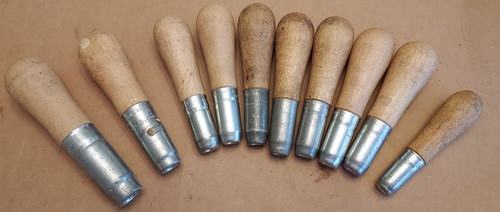 10-pc. lot of used LUTZ file handles; sizes from 5.5" to 4". Made in USA.