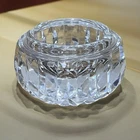 Vintage Waterford Crystal Cut Ashtray 3” Heavy Lead Crystal With Sticker Signed