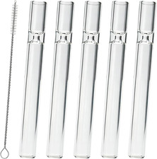 5 Pcs Borosilicate Glass Tube,4 Inch 10 Cm Thick Glass Blowing Tubes,2Mm Wall T