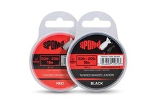 Fox Spomb Tapered Braided Leaders Red & Black