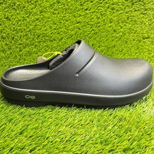 Oofos OOcloog Mens Size 13 Black Casual Walking Slip On Recovery Clog Sandals