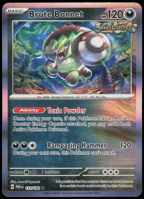 Paradox Rift Brute Bonnet 123/182 Rare Pokemon Holo NM/M