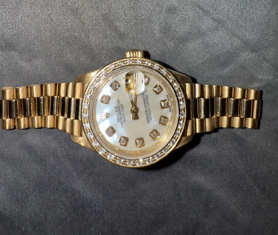 Authentic Rolex Lady-Datejust President Links – 18k Yellow Gold 750 - Image 3 of 3