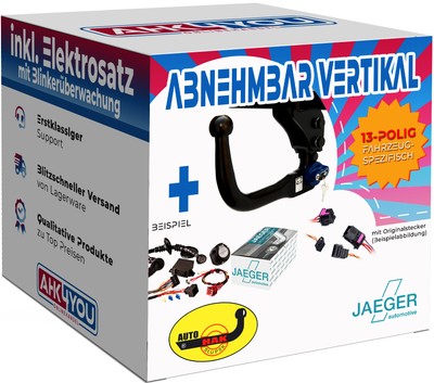 AUTOHAK AHK für MG HS / EHS ab 24 vert. abnehmbar + 13-pol JAEGER ES SPEZ